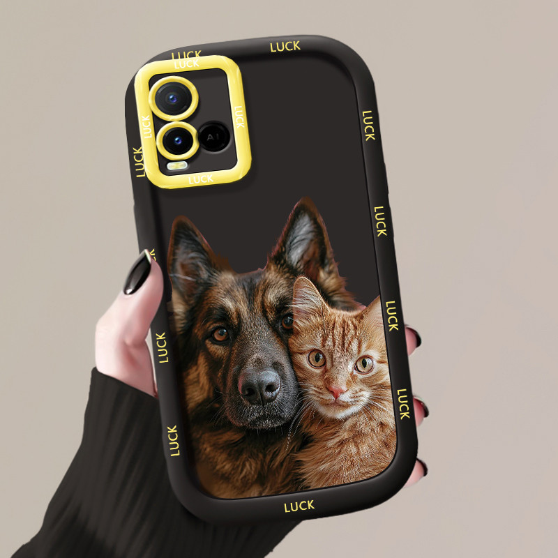 เคสสำหรับ VIVO Y21 Y21s Y21t Y21a Y21G Y33s Y33t เคสโทรศัพท์แมวสุนัขซิลิโคนซอฟต์เชลล์กันกระแทก