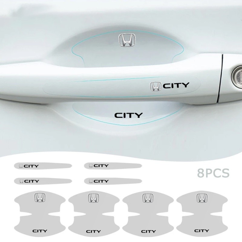 สําหรับHonda Cityชุด 8 โปร่งใสรถประตูสติกเกอร์สําหรับเมือง 2014 2025 2024 2013 2007 2017 2022 2019 2
