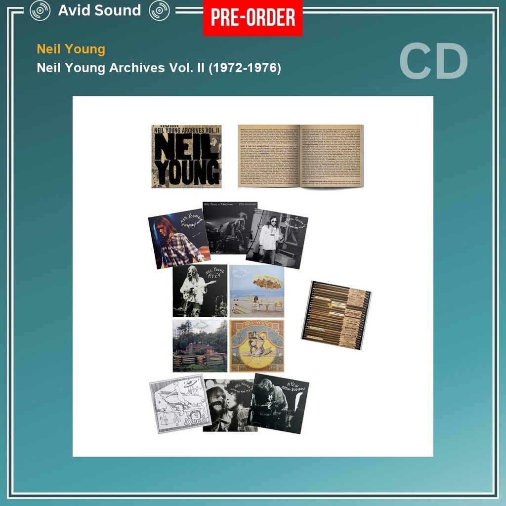 Pre-Order CD แผ่นซีดี Neil Young Neil Young Archives Vol. II (1972-1976) ใหม่ ซีล Neil Young CD