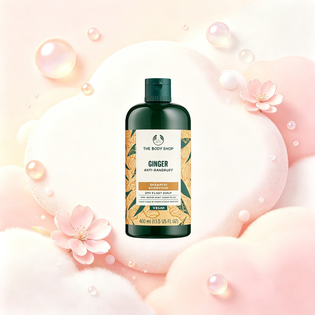 Ginger Anti-Dandruff Shampoo for Dry Flaky Scalp, Soothing Itchy Scalp Care Treatment