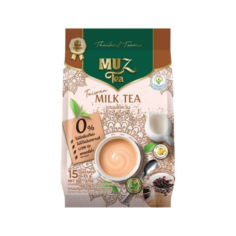 💥 มัซทีชานมปรุงสำเร็จชนิดผง 375 กรัม 🎐 MUZ TEA MILKTEA 375 G. ✅ ชาและสมุนไพรชงร้อน  🎨 TEA AND HERBAL
