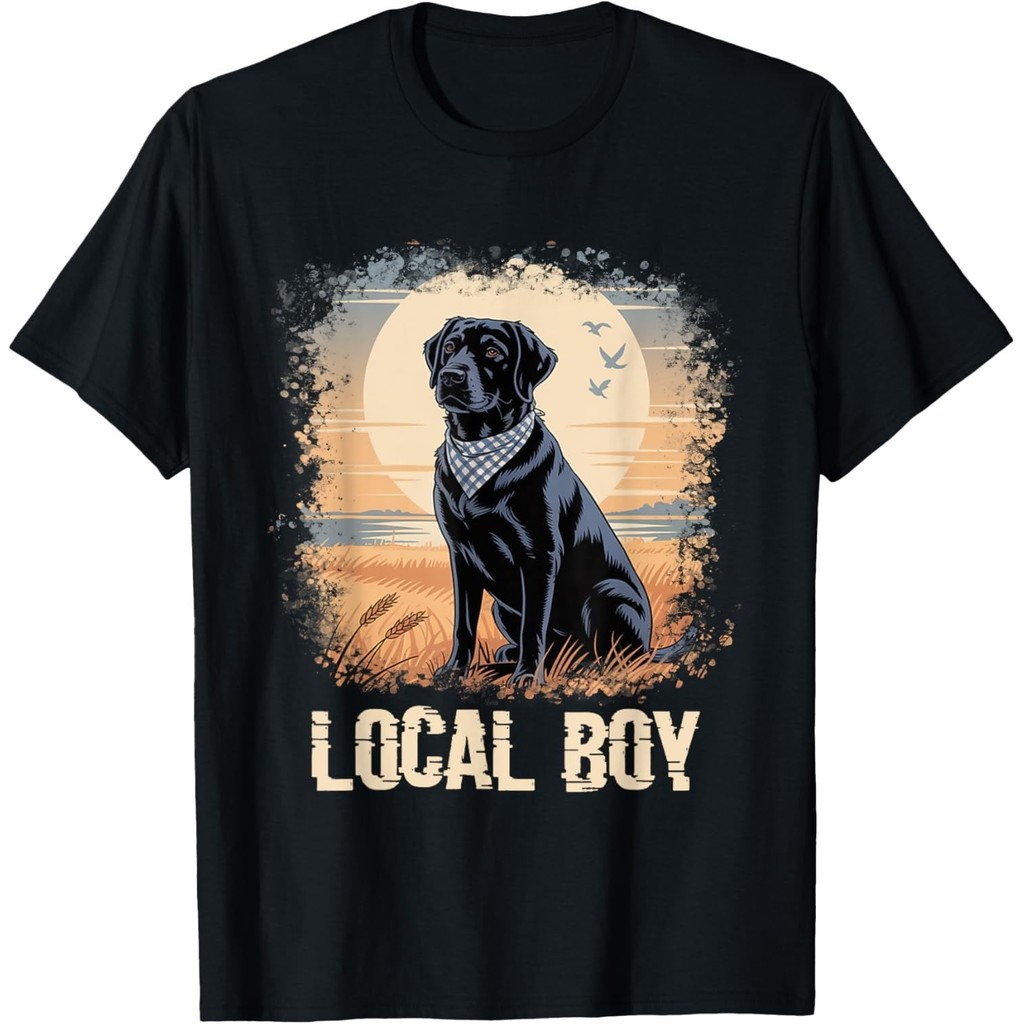 Bleached Local Funny Dog Meme Black Lab Hunting Dog เสื้อยืด Unisex