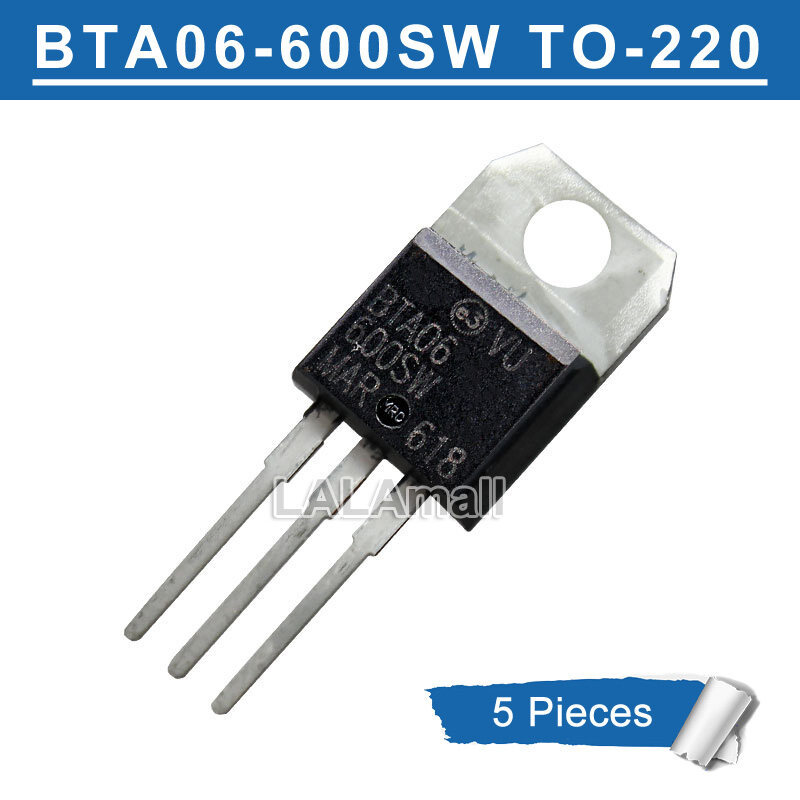 5pcs BTA06-600SW TO-220 BTA06 600SW TO220 6A/600V Triac Thyrtor ใหม่เดิม