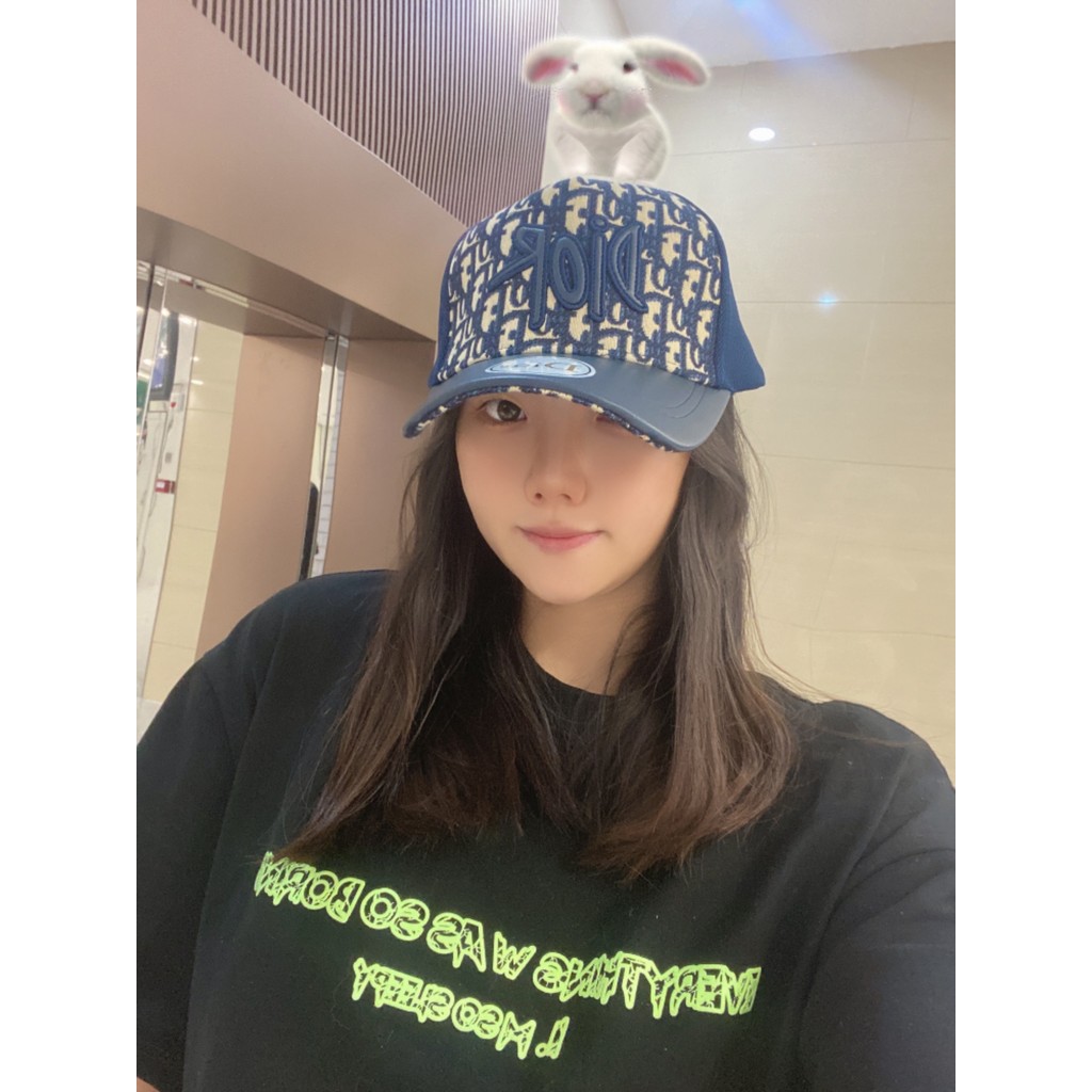 CHANEL777 หมวกถักสีขาว Green CC Standard Fashion Trend Unisex