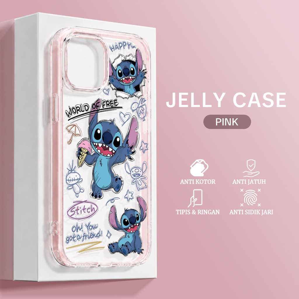 [Tong_O] เคสการ์ตูน Stitch Oppo 16F Reno 16 Pro 5G A6C 4G A6 A6X Reno 15 5G 15F 15 Pro Max A3 14F A6
