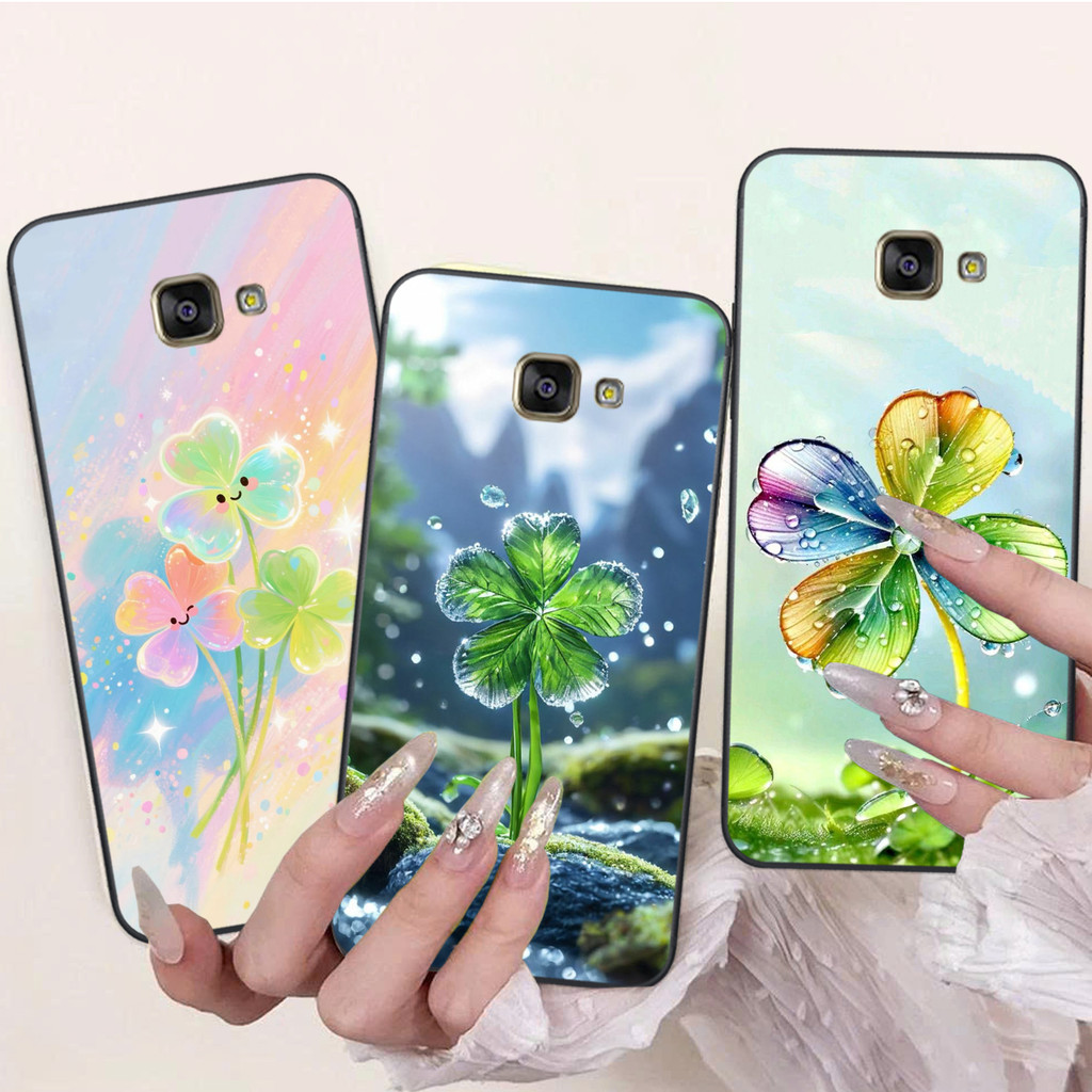 เคส Samsung A3 2016 / A5 2016 / A7 2016 พร้อมโคลเวอร์สี่ใบนําโชค สงบสุข ป้องกันกล้อง