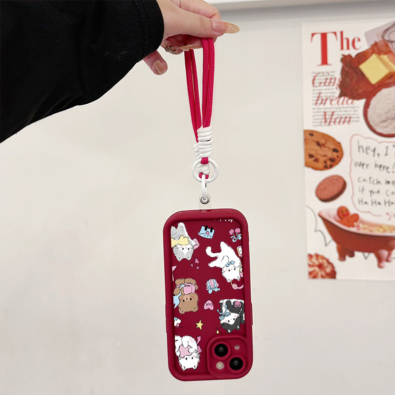 เคสสำหรับ Samsung Galaxy A33 5G A34 5G A53 5G A54 5G A23 A32 เคสโทรศัพท์สัตว์น่ารักสายคล้องสามสีซิลิโคนกันกระแทก ราคา ถูกที่สุด ดีลบีเคเค แกลเลอรีภาพที่ 6
