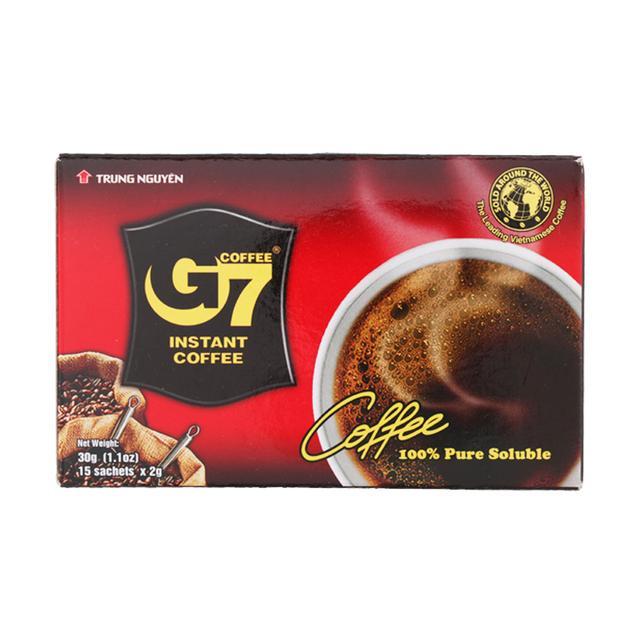 🌋 คอฟฟี่จีเซเว่นคอฟฟี่จีเซเว่นกาแฟปรุงสำเร็จ 30 กรัม 🌠 Coffee G7 Black Coffee 30g. ✨ 8935024140147 🚀