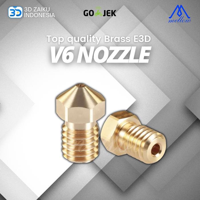 Original Mellow คุณภาพสูงทองเหลือง E3D V6 หัวฉีดสําหรับ M6 E3D Hotend
