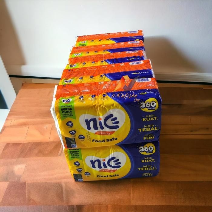 Sw4u (แพ็ค 8/10 ชิ้น 360 เส้น) กระดาษเช็ดหน้า Nice Living 8/10 กระดาษทิชชู่ Nice