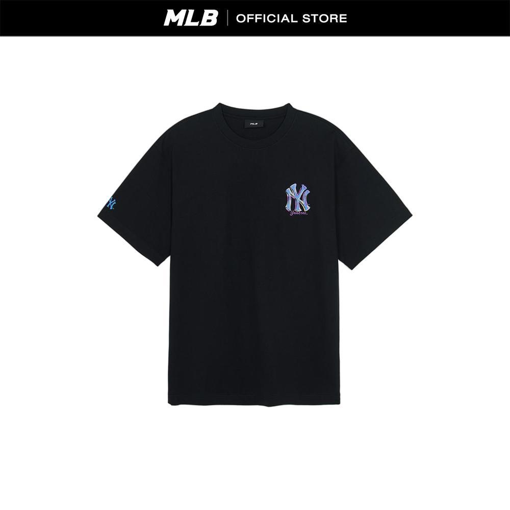 MLB เสื้อยืด Colorful Mega Logo Over Fit T-Shirts รุ่น 3ATSB1654 50BKS สีดำ