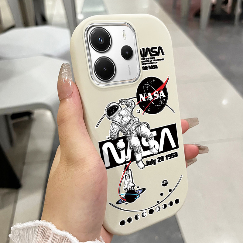 เคสสำหรับ Xiaomi Redmi Note 14 5G Note 14 Pro 5G POCO X7 5G POCO X7 Pro 5G เคสโทรศัพท์มนุษย์อวกาศกันกระแทกกลมและอ้วน