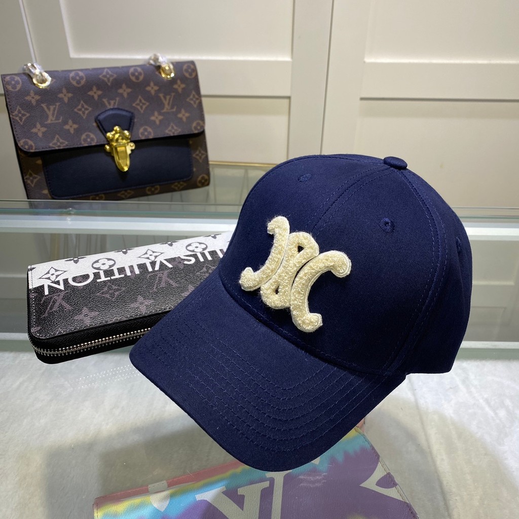 CELINE666 หมวกเบสบอล Ripped Burgundy