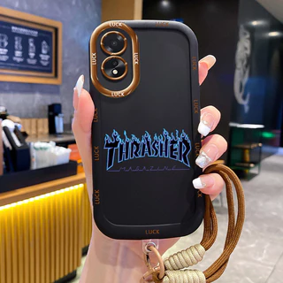 เคสสำหรับ OPPO A18 A38 เคสโทรศัพท์ซิลิโคนสายคล้องกันกระแทก