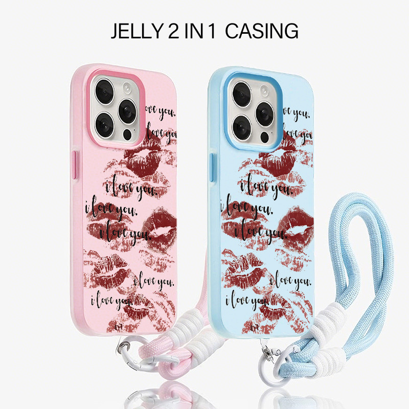 HP GANTUNGAN [Funnypaintingcase] Lip Trace Case Vivo Y05e Y500 Z11 V70 Fe V60 Lite Y05 Y11D Y21D Y29
