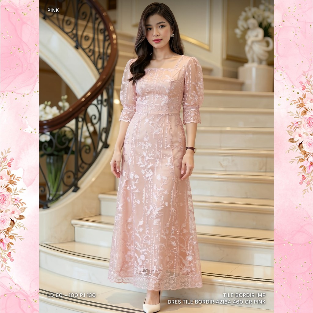 EMBROIDERED TILE DRESS 42164 460 GR หุ้นตามที่และอัปเดต