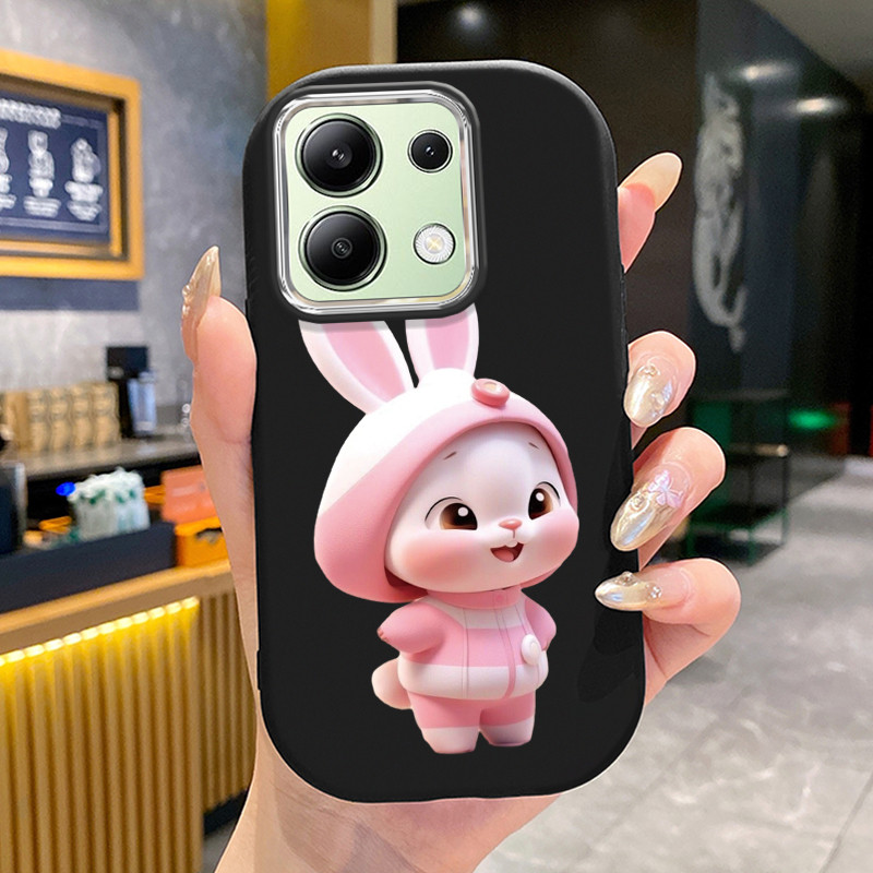 เคสสำหรับ Xiaomi Redmi Note 13 5G POCO X6 Neo เคสโทรศัพท์กระต่ายกลมและอ้วนเสื้อแจ็กเก็ตผ้านุ่ม