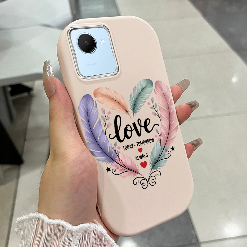 เคส ใช้ได้กับ Realme C30 C30s Narzo 50i Prime Case Fashion Heart