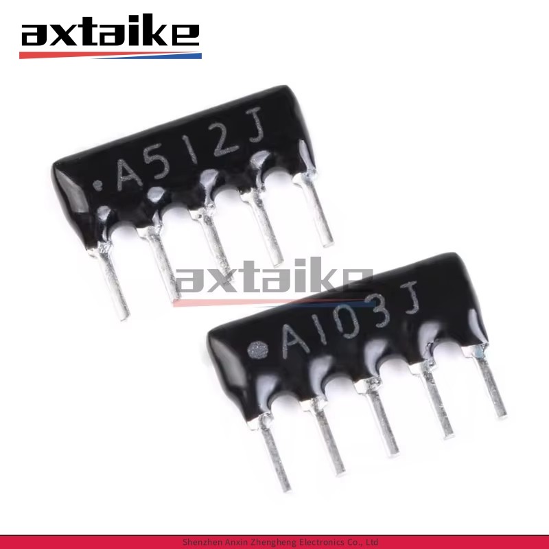 10PCS 5Pin ตัวต้านทานเครือข่าย A103J A471J A511J A102J A332J A472J A223J A104J 470 510 โอห์ม 1K 2.2K