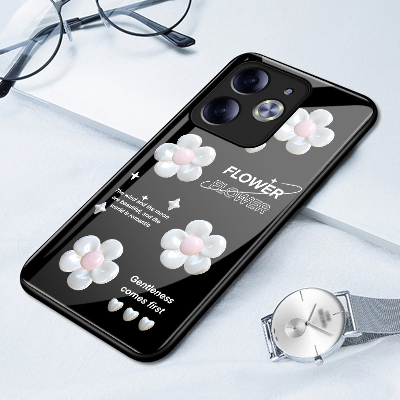 เคสสำหรับ Tecno Pova 6 Pova 6 Pro Pova 6 Neo เคสโทรศัพท์ดอกไม้ป้องกันการตกช็อตเต็ม
