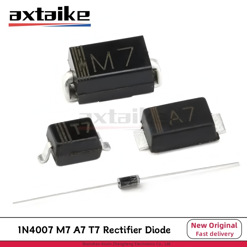100PCS 1N4007 IN4007 1N4007W 1N4007WS DO-41 M7 SMA DO214-AC SOD123FL SOD323 1A 1000V 1KV 4007 DIP A7