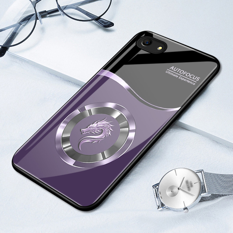 เคสสำหรับ OPPO A83 2018 A1 2018 เคสโทรศัพท์มังกรเปลือกแก้วกันกระแทก