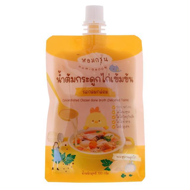 🌋 หอมกรุ่นน้ำต้มกระดูกไก่เข้มข้นรสกลมกล่อม 100กรัม 🌠 Homgroon Concentrated Chicken Bone Broth Delica