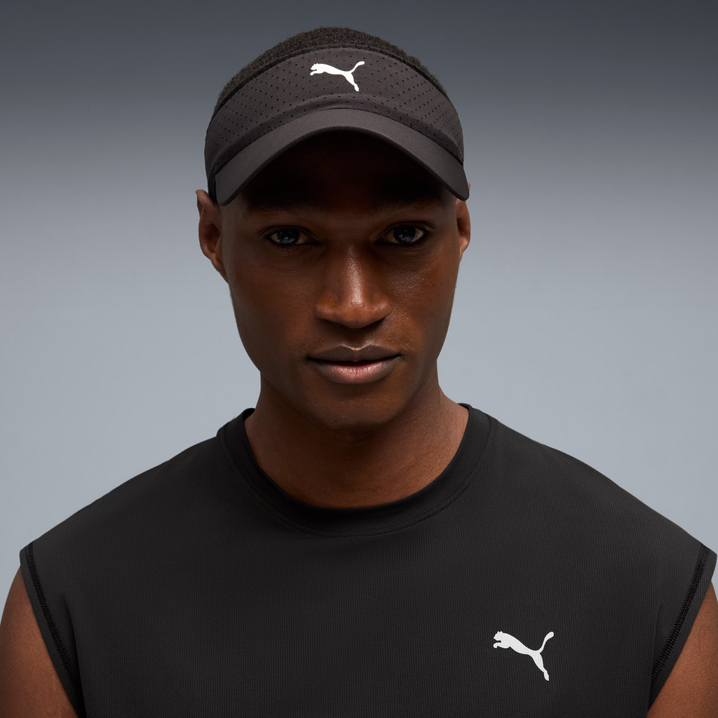 PUMA Running หมวกบังแดดสำหรับวิ่งใช้ได้ทุกวัน สีดำ - 02699701 — صورة 2