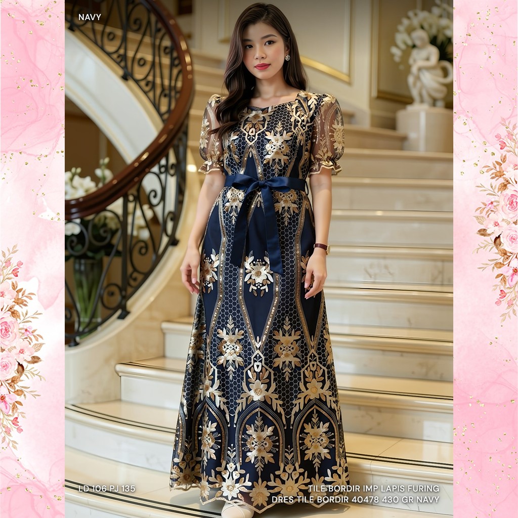 EMBROIDERED TILE DRESS 40478 430 GR Direct Order