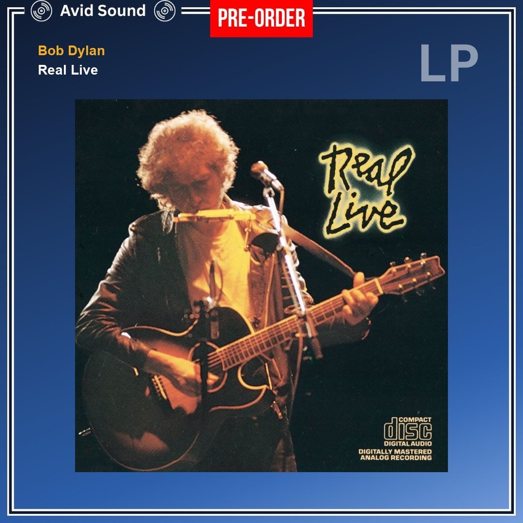 Pre-Order แผ่นเสียง Bob Dylan Real Live ใหม่ ซีล Bob Dylan Vinyl LP