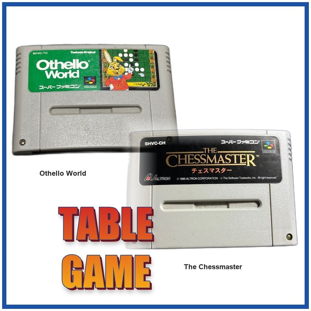 Table Game Board Game Othello World/The Chessmaster SFC SNES Super Famicom Used Tested Working