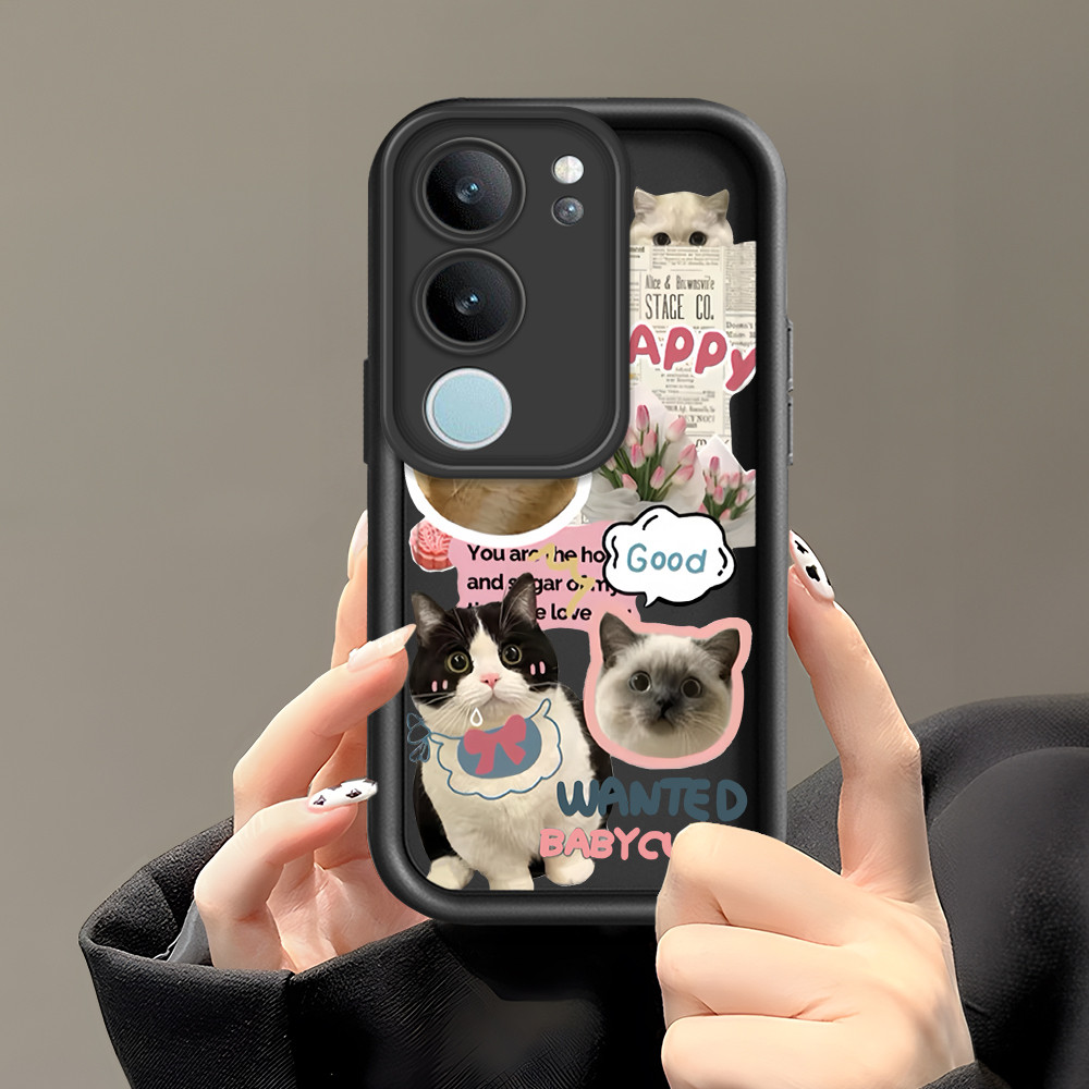 VIVO V29 5G สําหรับ Softcase เคสโทรศัพท์ HP Cassing Kesing Anak Kucing C8 2413 DLJ 33