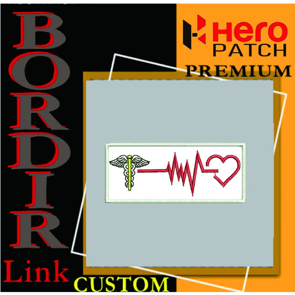 WING LOVE MEDIC HEARTBEAT PATCH โลโก้/EMBLEM | HP-109