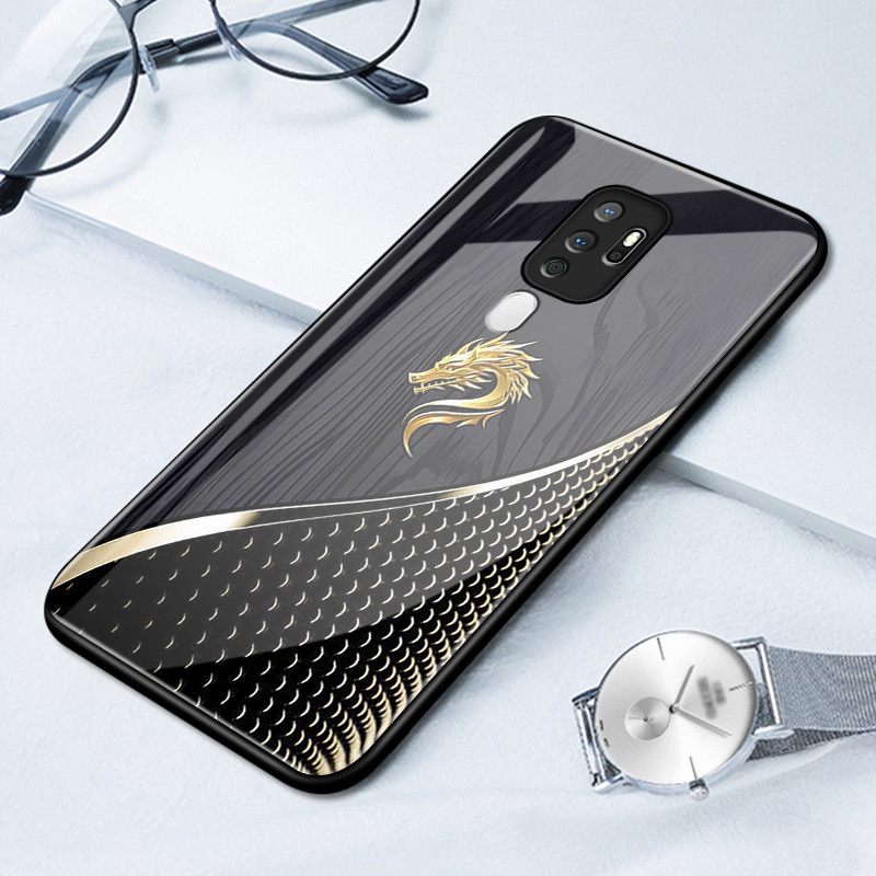 เคสสำหรับ OPPO A5 2020 A9 2020 เคสโทรศัพท์มังกรเปลือกแก้วกันกระแทก