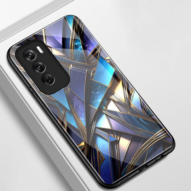 เคสสำหรับ OPPO Reno 12 5G Reno 12 Pro 5G Reno 12F 4G Reno 12F 5G เคสโทรศัพท์รูปเพชรเปลือกแก้วกันกระแทก