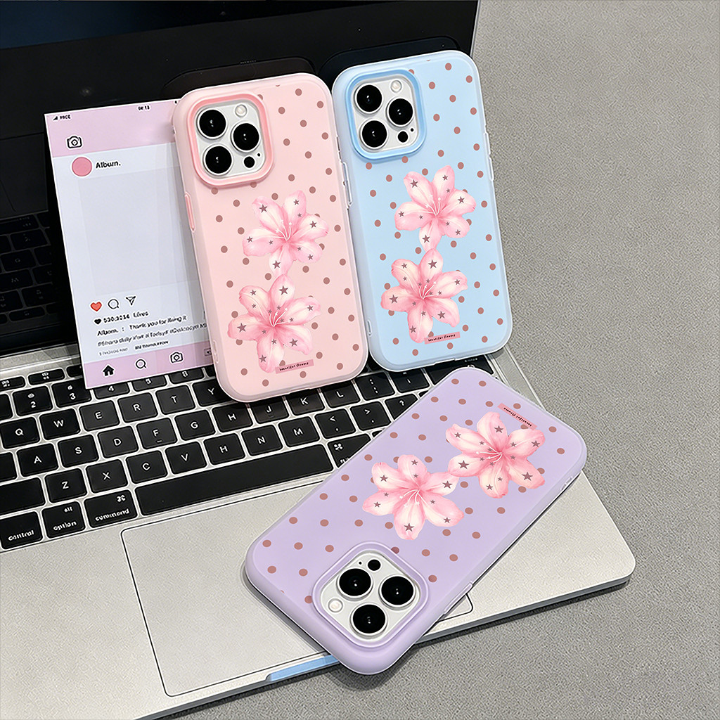 Polkadot ดอกไม้กรณี Vivo Y500 Z11 0 Y11D Y05 V70 Fe Iqoo Z10 Lite Z11X Z10R 5G Y19S Pro V60 Lite Y40