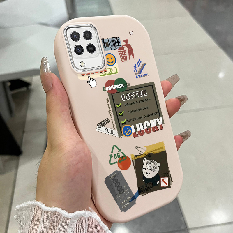 เคส ใช้ได้กับ Samsung A22 M22 M32 เคสแฟชั่นสร้างสรรค์