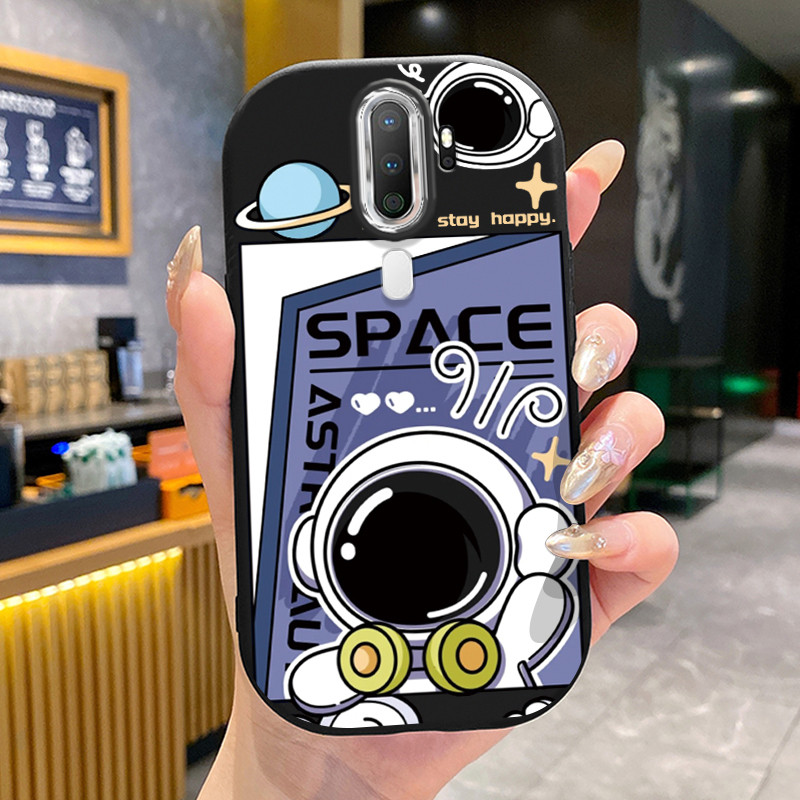 เคสสำหรับ OPPO A5 2020 A9 2020 เคสโทรศัพท์กลมและอ้วนนักบินอวกาศเสื้อแจ็กเก็ตผ้านุ่ม
