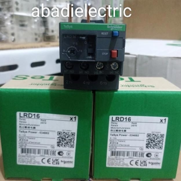 โอเวอร์โหลดความร้อน lrd16 lrd 16 9-13a Schneider เดิม