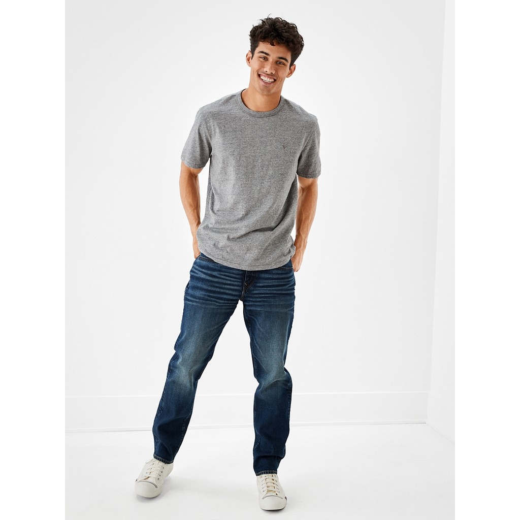 American Eagle กางเกงยีนส์ผู้ชาย DARK CLEAN ATHLETIC FIT สี CLASSIC BLUE - 011-6322-450