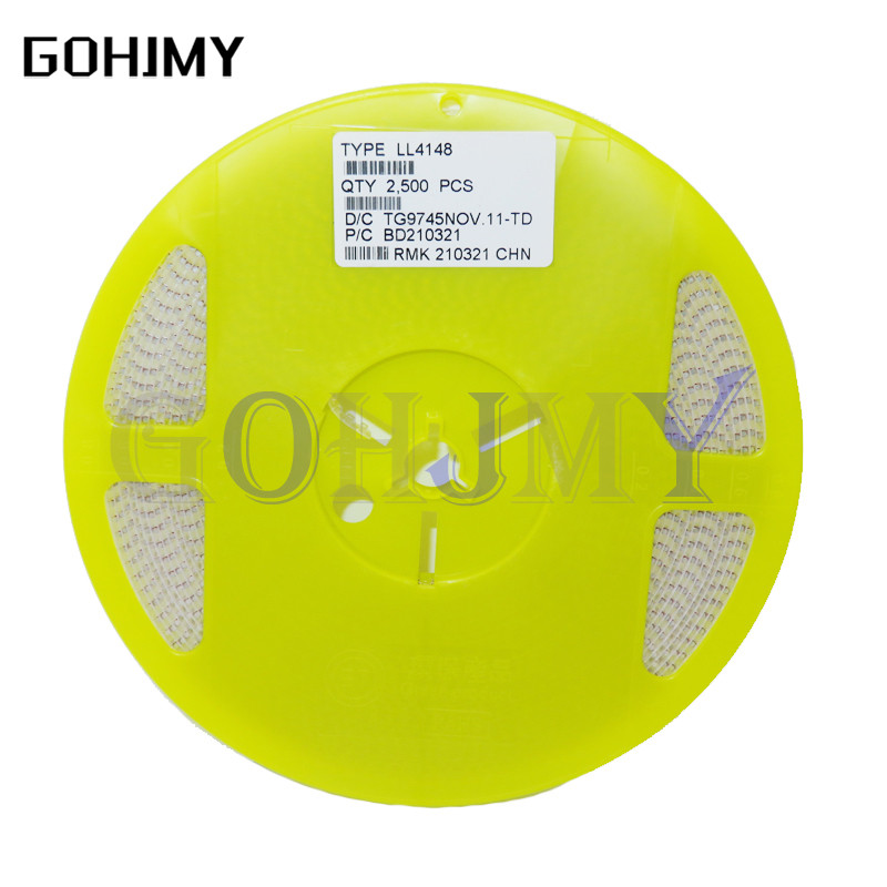 2500PCS LL4148 LL-34 SMD 1N4148 IN4148 การสลับความเร็วสูงใหม่เดิม