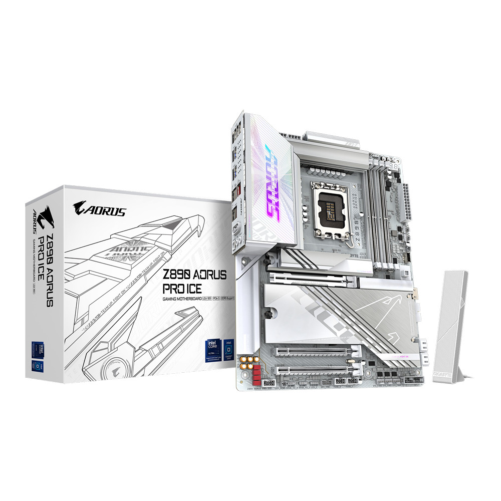 MAINBOARD (เมนบอร์ด) GIGABYTE Z890 AORUS PRO ICE (REV. 1.0) (INTEL SOCKET 1851 DDR5 ATX) +
