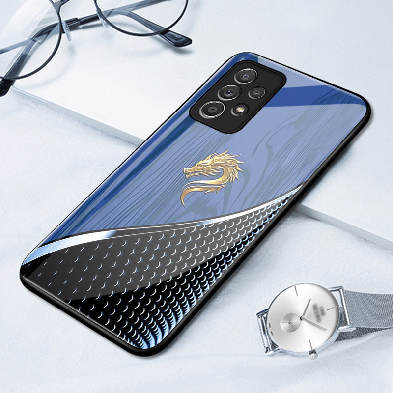 เคสสำหรับ Samsung A52 5G A52s 5G A53 5G A23 A32 M32 A33 A73 A72 5G เคสโทรศัพท์มังกรเปลือกแก้วกันกระแทก ราคา ถูกที่สุด ดีลบีเคเค แกลเลอรีภาพที่ 2