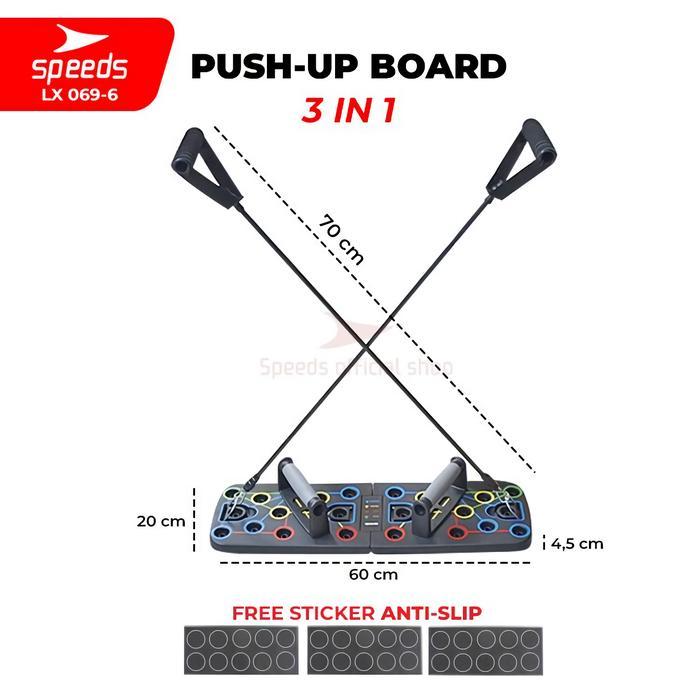 Speeds Push Up Stand Bar Push Up Bar กีฬาจับ 3In1 กลางแจ้ง 069-6