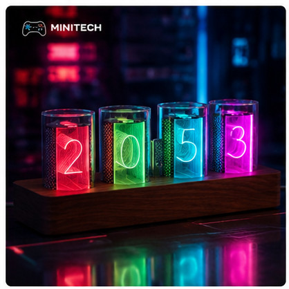 Nixie Tube Bluetooth 4-Tube RGB LED Watch