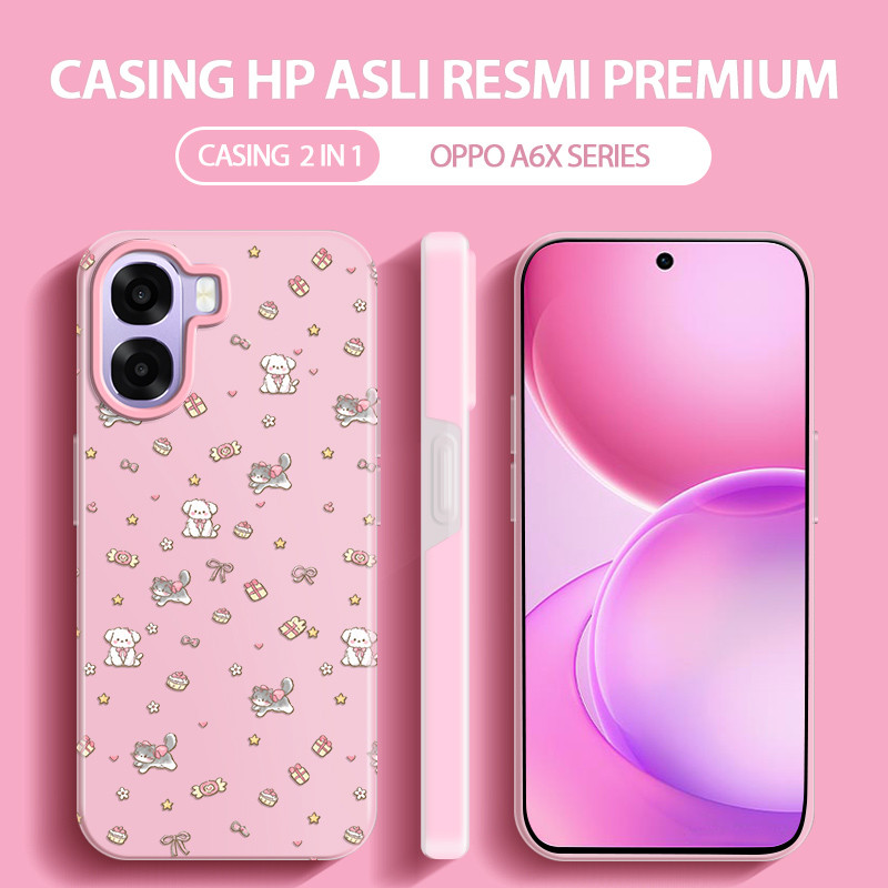 LAYAR HP Cat Ribbon [Funnypaintingcase] Star Case Oppo A6X Reno 16F 5G A6S 15 15F 16 Pro A6 A6T Gd08