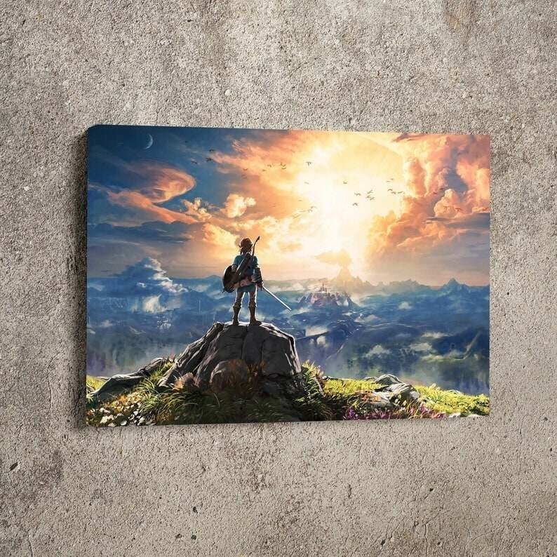 The Legend of Zelda โปสเตอร์ Zelda Zelda Breath of the Wild โปสเตอร์ Zelda Decor BOTW วิดีโอเกมโปสเต