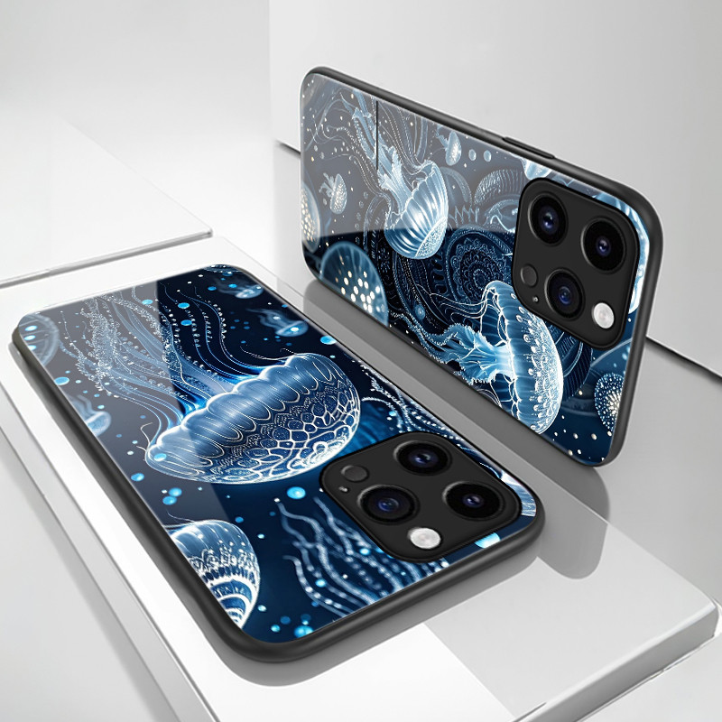 เคสสำหรับ VIVO Y22 Y22s เคสโทรศัพท์แมงกะพรุนเปลือกแก้วกันกระแทก - รูปที่ 6