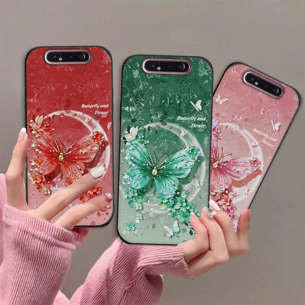 เคส Samsung A80 / A90 4G พร้อมประกาย แสงดาว พิมพ์หรูหรา