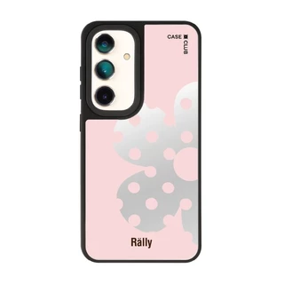 CaseClub เคสคลับ เคสกระจก เคสซัมซุง ลาย Rally Blush Bloom ดอกไม้ลายจุด สำหรับ Galaxy S26 Ultra / S26 /S25 Ultra / S25